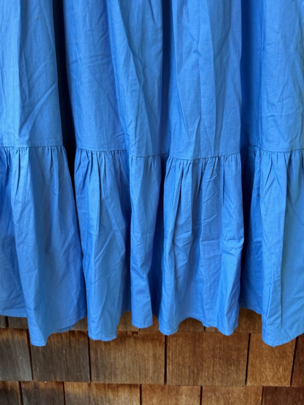 NWT Abercrombie & Fitch Blue Poplin Tiered Maxi Skirt in Women's Large - Picture 11 of 14